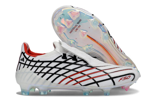 Soccer Cleats Adidas F50 Elite White Black Red Net FG