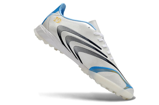 Soccer Cleats Adidas F50 Elite White Blue Accent Turf
