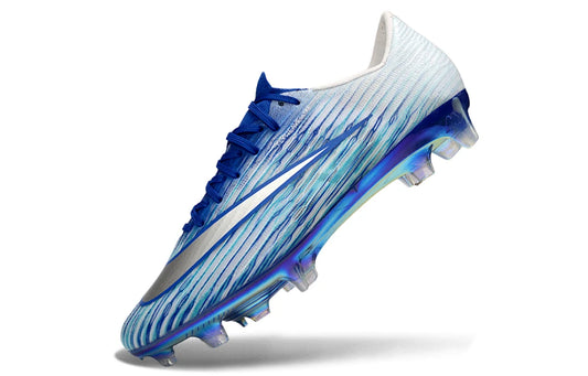Soccer Cleats Nike Mercurial Vapor 17 Elite White & Blue Royal Stripes FG