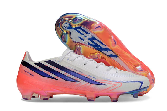 Soccer Cleats Adidas F50 Elite White & Pink Blue Toe FG