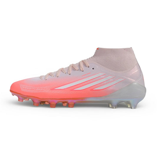 Soccer Cleats Adidas F50 Elite White & Pink High Collar FG