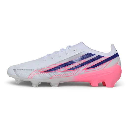 Soccer Cleats Adidas F50 Elite White & Pink Pink Heel FG