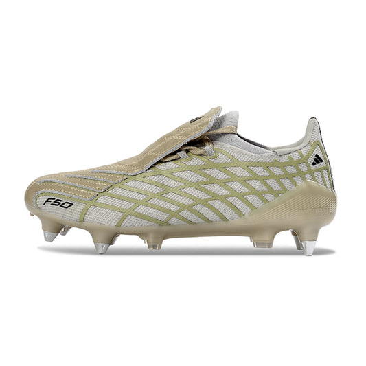 Soccer Cleats Adidas F50 Elite White Gold Pattern FG