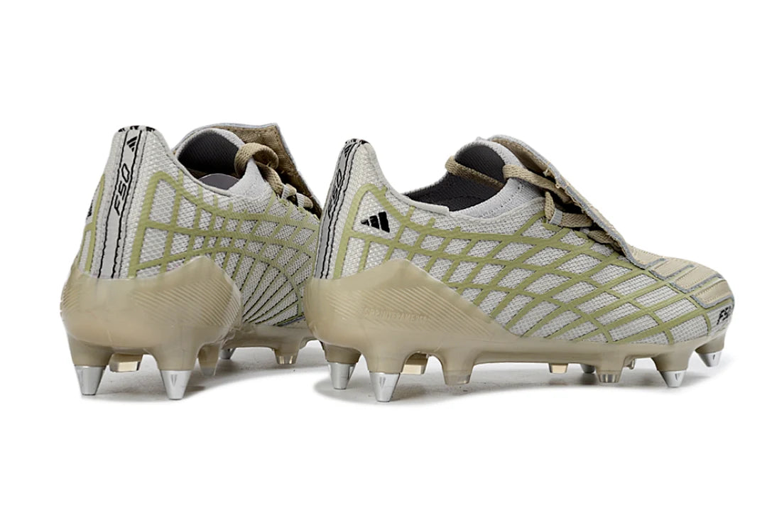 Soccer Cleats Adidas F50 Elite White Gold Pattern FG