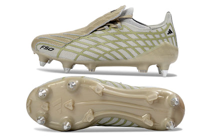 Soccer Cleats Adidas F50 Elite White Gold Pattern FG