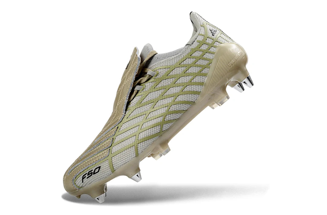 Soccer Cleats Adidas F50 Elite White Gold Pattern FG