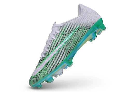 Soccer Cleats Nike Mercurial Vapor 17 Elite White & Green Teal Stripes FG