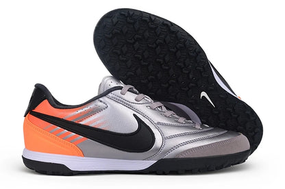 Soccer Cleats Nike Tiempo Legend 11 Silver & Orange Turf