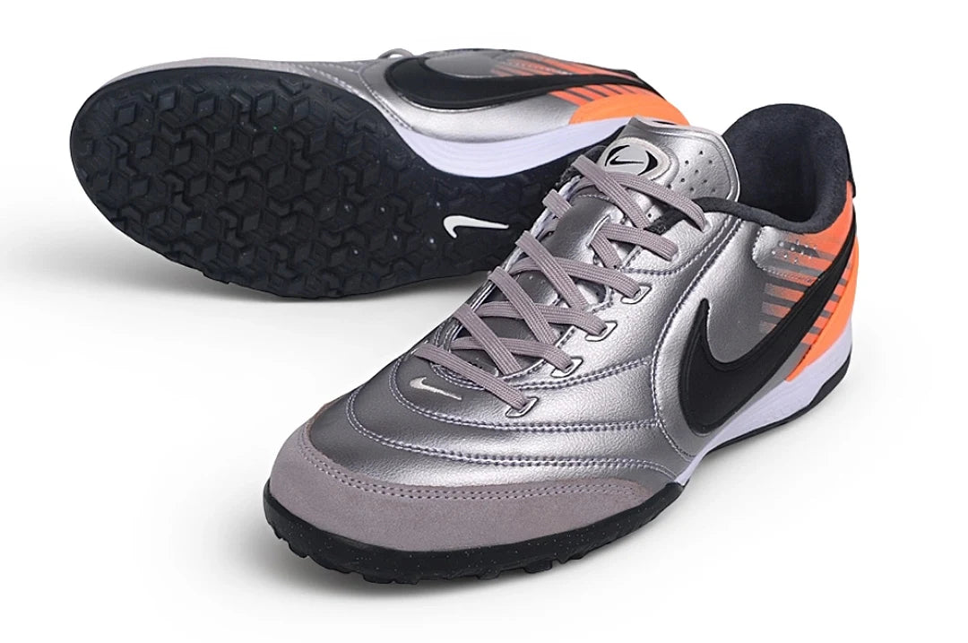Soccer Cleats Nike Tiempo Legend 11 Silver & Orange Turf