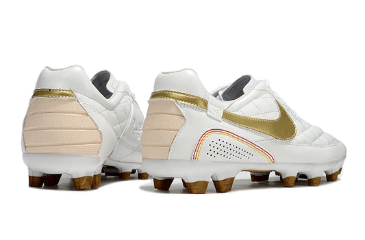 Soccer Cleats Nike Tiempo Legend 11 White Gold Studs FG