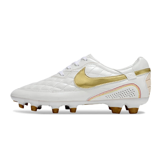 Soccer Cleats Nike Tiempo Legend 11 White Gold Studs FG