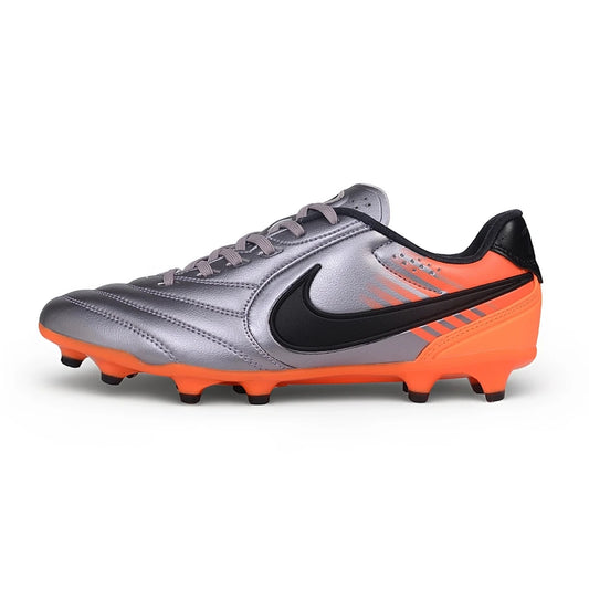 Soccer Cleats Nike Tiempo Ligera Pro Silver & Orange FG